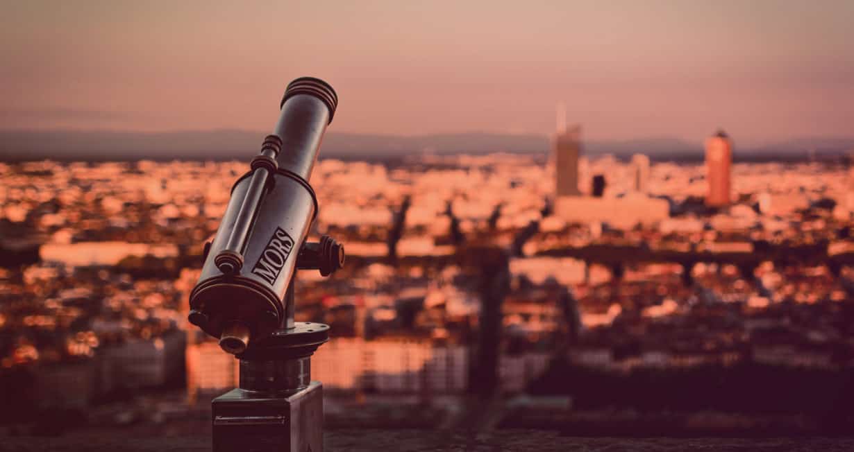 Lyon, Longue vue orientée en direction de la ville