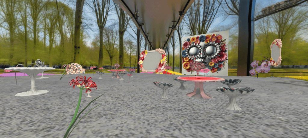Univers 3D immersif généré sur Spatial par un groupe de nos étudiants pour les lunettes Visioastra by Lumetys.